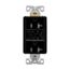 Tvss Receptacle, Led Indicat & Alarm, #14-#10 Awg 20A, 840J, Black, Straight Blade, TR5362BKS