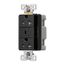 Tvss Receptacle, Led Indicat & Alarm, #14-#10 Awg 20A, 840J, Black, Straight Blade, TR5362BKS