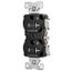 Arrow HartIndustrial Duplex Receptacle, Dual Control, #14-10 Awg 20A 125V, Black, 2-Pole, TR5362CDBK
