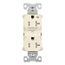 Arrow Hart Heavy Duty Industrial Duplex Receptacle, Dual, #14-10 Awg 20A 125V, Light Almond, TR5362CDLA