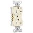 Arrow Hart Heavy Duty Industrial Duplex Receptacle, Dual, #14-10 Awg 20A 125V, Light Almond, TR5362CDLA