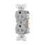 Arrow HartIndustrial Duplex Receptacle, Half Control, #14-10 Awg 20A 125V, Gray, 2-Pole, TR5362CHGY