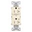 Arrow Hart Heavy Duty Industrial Duplex Receptacle, Half, #14-10 Awg 20A 125V, Light Almond, TR5362CHLA