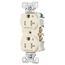 Arrow Hart Heavy Duty Industrial Duplex Receptacle, Half, #14-10 Awg 20A 125V, Light Almond, TR5362CHLA