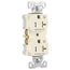 Arrow Hart Heavy Duty Industrial Duplex Receptacle, Half, #14-10 Awg 20A 125V, Light Almond, TR5362CHLA