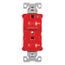 Arrow HartIndustrial Duplex Receptacle, Half Control, #14-10 Awg 20A 125V, Red, 2-Pole, TR5362CHRD