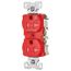 Arrow HartIndustrial Duplex Receptacle, Half Control, #14-10 Awg 20A 125V, Red, 2-Pole, TR5362CHRD