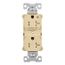 Arrow HartIndustrial Duplex Receptacle, Half Control, #14-10 Awg 20A 125V, Ivory, 2-Pole, TR5362CHV