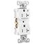 Arrow Hart Heavy Duty Industrial Duplex Receptacle, Half Control, #14-10 Awg 20A 125V, 2-Pole,, TR5362CHW