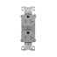 Arrow Hart Heavy-Duty Industrial Duplex Receptacle, #14-10 Awg 20A 125V, Gray, TR5362GY