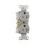 Arrow Hart Heavy-Duty Industrial Duplex Receptacle, #14-10 Awg 20A 125V, Gray, TR5362GY