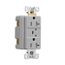 Tvss Receptacle, Led Indicat & Alarm, #14-#10 Awg 20A, 840J, 2 Recept, Gray, Brs, Straight Blade, TR5362GYS
