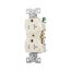 Arrow Hart Heavy-Duty Industrial Duplex Receptacle, #14-10 Awg 20A 125V, Light Almond, TR5362LA