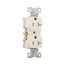 Arrow Hart Heavy-Duty Industrial Duplex Receptacle, #14-10 Awg 20A 125V, Light Almond, TR5362LA