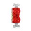 Arrow Hart Heavy-Duty Industrial Duplex Receptacle, #14-10 Awg 20A 125V, Red, TR5362RD