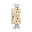 Arrow Hart Heavy-Duty Industrial Duplex Receptacle, #14-10 Awg 20A 125V, Ivory, TR5362V