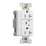 Tvss Receptacle, Led Indicat & Alarm, #14-#10 Awg 20A, Bk & Sd Wire, 840J, White Straight Blade, TR5362WS
