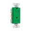 Heavy-Duty Industrial Duplex Receptacle, #14-10 Awg 15A 125V, Green, TR6252CDGN