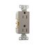 Heavy-Duty Industrial Duplex Receptacle, #14-10 Awg 15A 125V, Gray, Impact-Resistant & Back Body, TR6252GY-BOX
