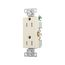Heavy-Duty Industrial Duplex Receptacle, #14-10 Awg 15A 125V, Light Almond, TR6252LA-BOX