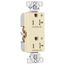 Commercial Duplex Receptacle, Dual Control, #14-10 Awg 20A 125V, Almond, 2-Pole 3-Wire, TR6352CDA