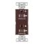 Commercial Duplex Receptacle, Dual Control, #14-10 Awg 20A 125V, Brown, 2-Pole 3-Wire, TR6352CDB