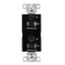 Commercial Duplex Receptacle, Dual Control, #14-10 Awg 20A 125V, Black, 2-Pole 3-Wire, TR6352CDBK