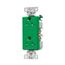 Heavy-Duty Industrial Duplex Receptacle, #14-10 Awg 20A 125V, Green, TR6352CDGN