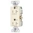 Commercial Duplex Receptacle, Dual Control, #14-10 Awg 20A 125V, Light Almond, 2-Pole 3-Wire, TR6352CDLA