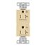 Commercial Duplex Receptacle, Dual Control, #14-10 Awg 20A 125V, Ivory, 2-Pole 3-Wire, TR6352CDV