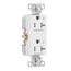 Commercial Duplex Receptacle, Dual Control, #14-10 Awg 20A 125V, 2-Pole 3-Wire, TR6352CDW