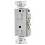 Commercial Duplex Receptacle, Half Control, #14-10 Awg 20A 125V, Gray, 2-Pole 3-Wire, TR6352CHGY