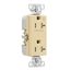 Commercial Duplex Receptacle, Half Control, #14-10 Awg 20A 125V, Ivory, 2-Pole 3-Wire, TR6352CHV
