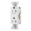 Commercial Duplex Receptacle, Half Control, #14-10 Awg 20A 125V, 2-Pole 3-Wire, TR6352CHW