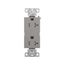Heavy-Duty Industrial Duplex Receptacle, #14-10 Awg 20A 125V, Gray, Impact-Resistant & Back Body, TR6352GY-BOX