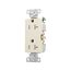 Heavy-Duty Industrial Duplex Receptacle, #14-10 Awg 20A 125V, Light Almond, TR6352LA-BOX