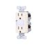 Led Nightlight w/ Duplex Receptacle, #12-#14 Awg 15A, Flush Mount, 120/277V, Light Almond, TR7734LA-BOX