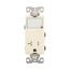 Combo Nightlight w/ Receptacle, #14-12 Awg 20A, Flush Mount, 120/277V, Almond, 2-Pole 3-Wire, TR7736A-BOX