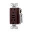 Combination 3.6A Usb Charger With Duplex Receptacle, 15A, 125V, Br, TR7765B-BOX