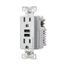Combination 3.6A Usb Charger With Duplex Receptacle, 15A, 125V, Sg, TR7765SG-KB-L