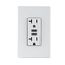 Combination 3.6A Usb Charger With Duplex Receptacle, 20A, 125V, Sg, #12-14 Awg, TR7766SG-KB-L