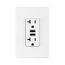 Combination 3.6A Usb Charger With Duplex Receptacle, 20A, 125V, W, #12-14 Awg, TR7766W-BOX