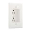 Commercial Duplex Receptacle, #14-10 Awg 15A 125V, Push & Side, Impact-Resistant & Back Body, TR780W-BOX