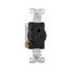 Commercial Single Receptacle, #14-10 Awg 15A 125V, Side Wire, Black, TR817BK-BOX