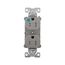Arrow Hart Heavy-Duty Duplex Receptacle, #14-10 Awg 15A, Healthcare 125V, Gray, Pvc Body, Duplex, TR8200GY