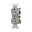 Arrow Hart Heavy-Duty Duplex Receptacle, #14-10 Awg 15A, Healthcare 125V, Gray, Pvc Body, Duplex, TR8200GY