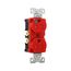 Arrow Hart Heavy-Duty Duplex Receptacle, #14-10 Awg 15A, Healthcare 125V, Red, Pvc Body, Duplex, TR8200RD