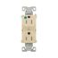 Arrow Hart Heavy-Duty Duplex Receptacle, #14-10 Awg 15A, 125V, Ivory, Pvc Body, Duplex, TR8200V