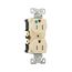 Arrow Hart Heavy-Duty Duplex Receptacle, #14-10 Awg 15A, 125V, Ivory, Pvc Body, Duplex, TR8200V