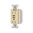 Combo Usb Charger w/ Duplex Receptacle, 15A, Flush Mount, 125V, 5 Vdc, Ivory, 2-Pole 3-Wire, TR8255V